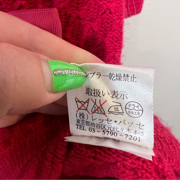 Laisse Passe fuchsia pink wool and alpaca sweater dress soft angel core  S #18 - Picture 8 of 10